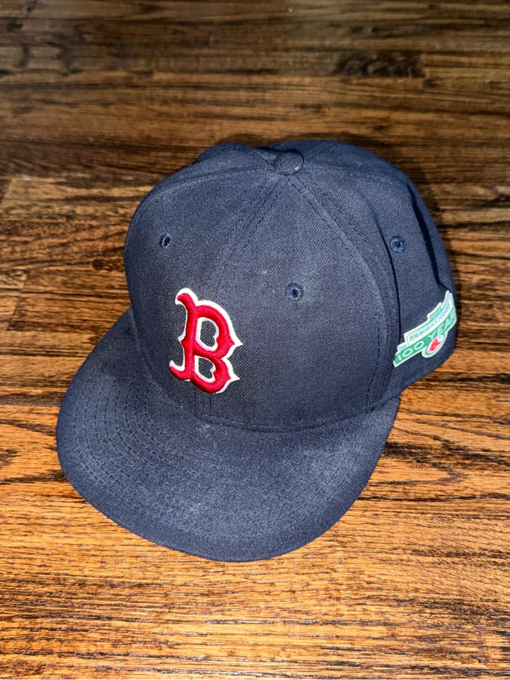 Boston Red Sox Hat Cap New Era Fitted 7 1/4 Fenway Park 100 Years MLB 5950